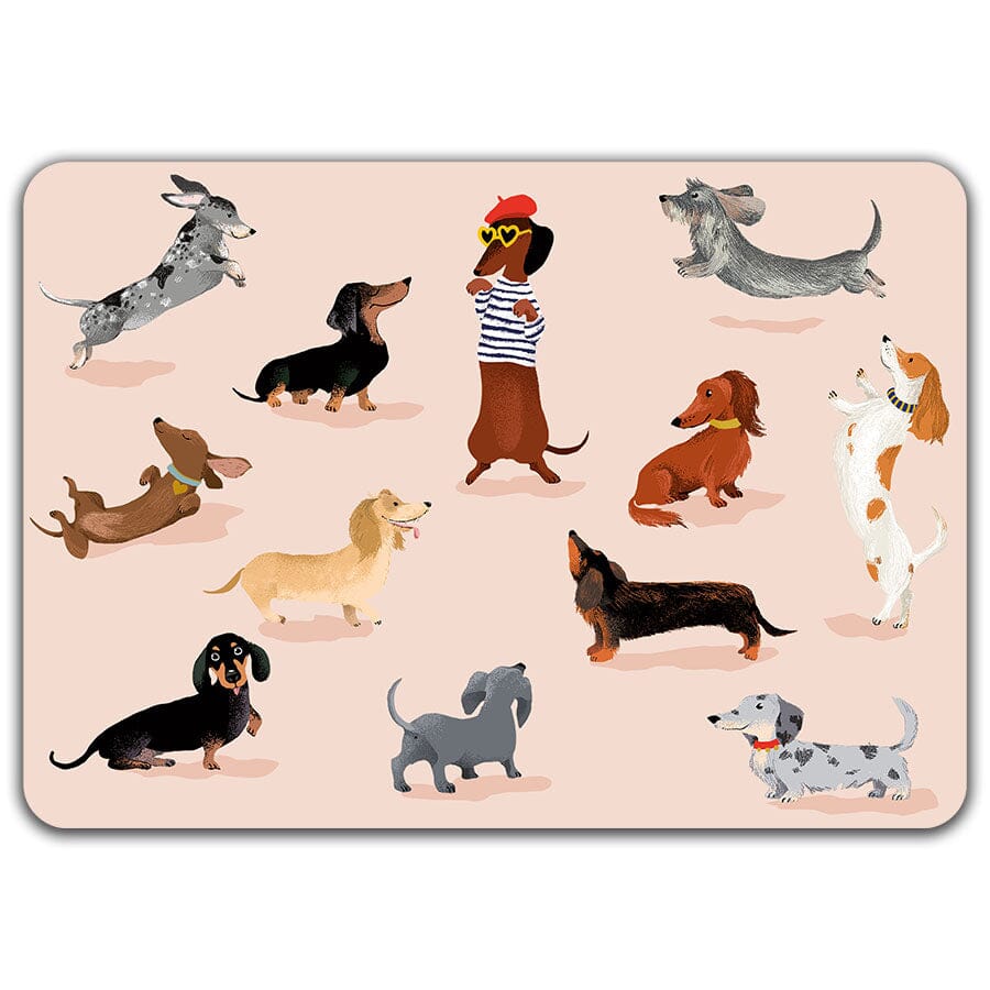 Teckels Club - Set de table dorure Cartes d'Art